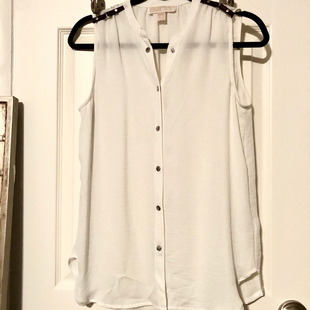 Michael Kors Silk Button down Tank S